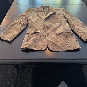 Ralph Lauren Brown Vintage Plaid Blazer